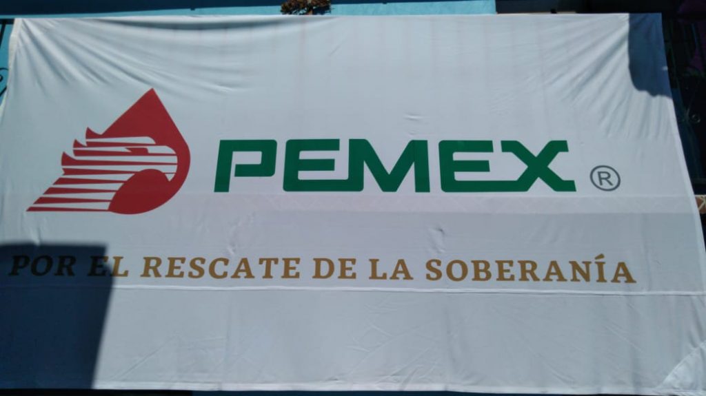 bandera sublimada pemex