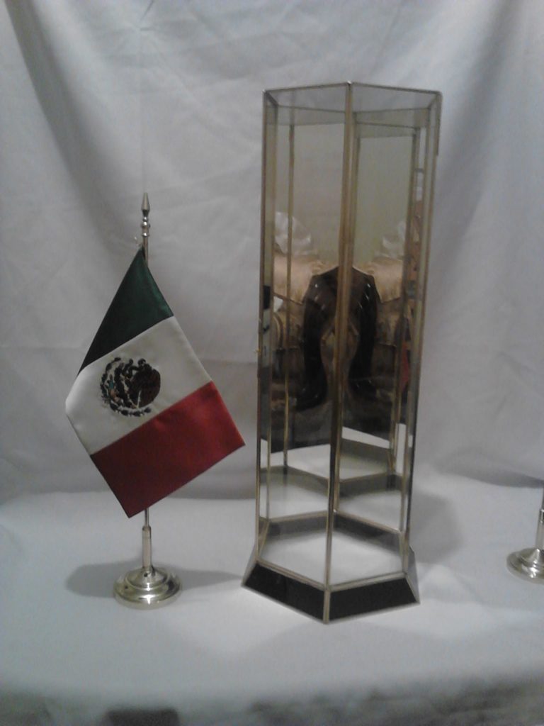 nicho hexagonal bandera escritorio